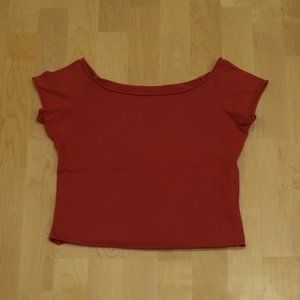 Brandy Melville red off the shoulder top
